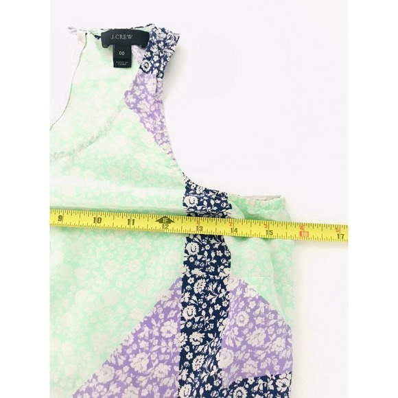 J Crew | Widowpane Silk Halter Top Womens Size 00 Purple Floral Sleeveless - Picture 8 of 11